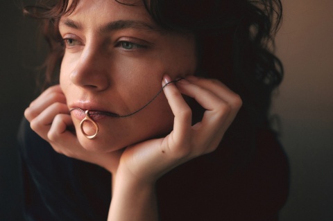 SANDRO empty / copper necklace