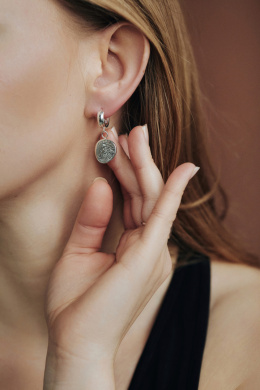 SANDRO / long silver earrings