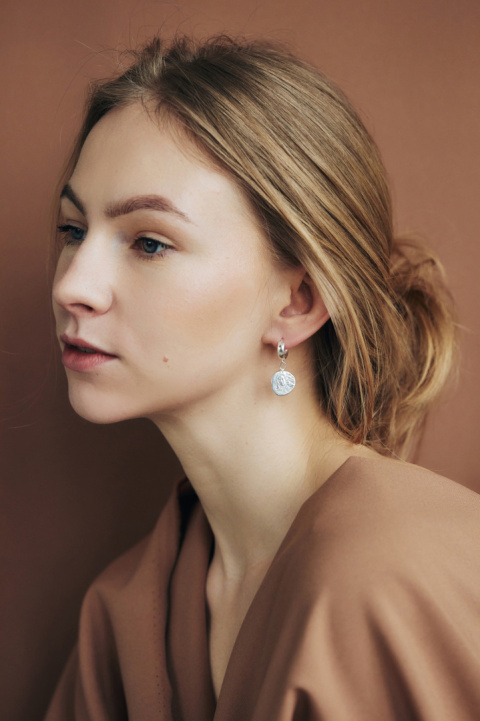 SANDRO / long silver earrings