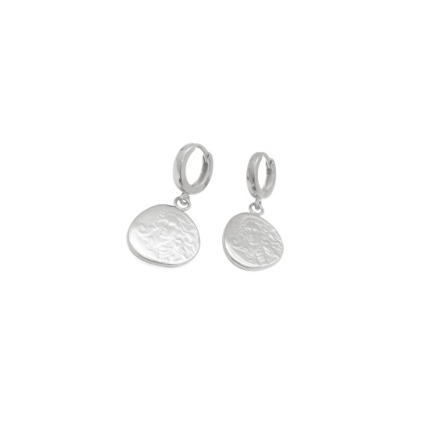SANDRO / long silver earrings