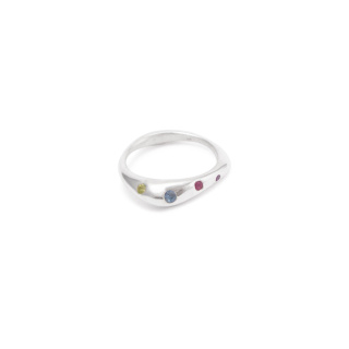 SMOOTH gemstones / silver ring