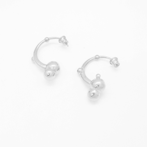 SPHERE semi / silver earrings