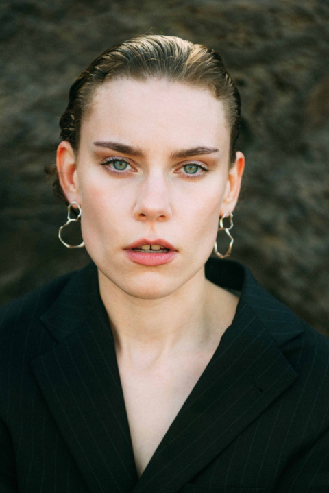 WAVES Circle BIG / silver earrings