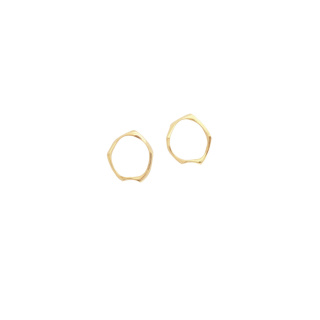 WAVES Circle / goldplated earrings