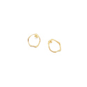 WAVES Circle / goldplated earrings