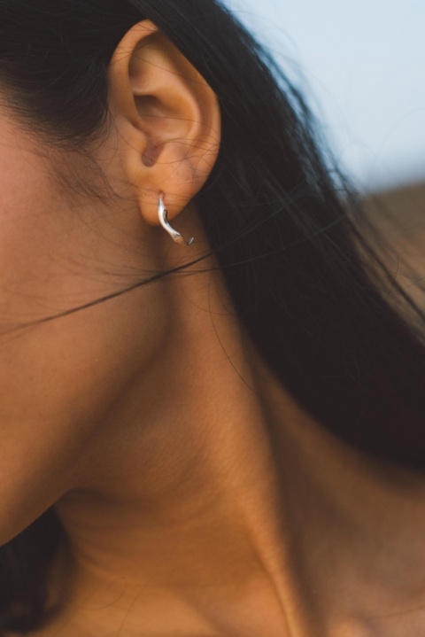 WAVES Semicircle mini / silver earrings