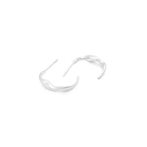 WAVES Semicircle mini / silver earrings