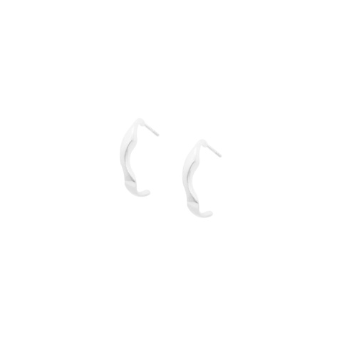 WAVES Semicircle mini / silver earrings