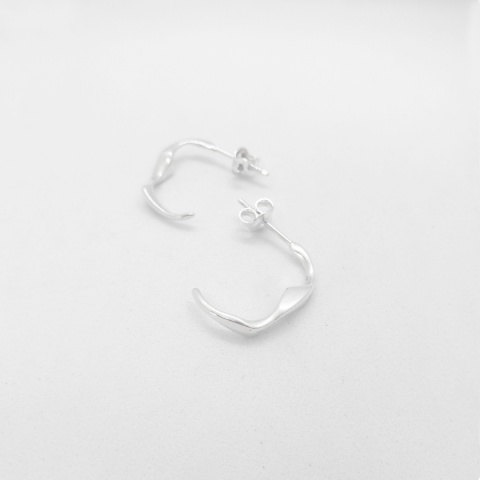 WAVES Semicircle mini / silver earrings