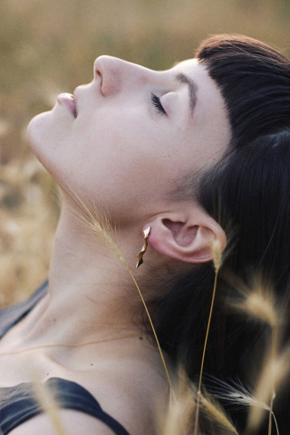 WAVES Straight / gold earrings